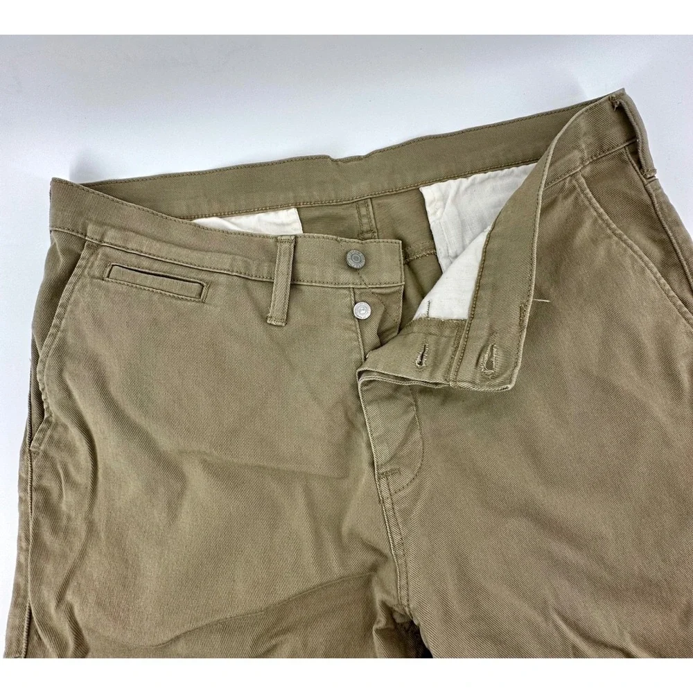 Levis 511 Slim Fit Chino Shorts Mens W38 Tan‎ Khaki Button Fly 22666-0001